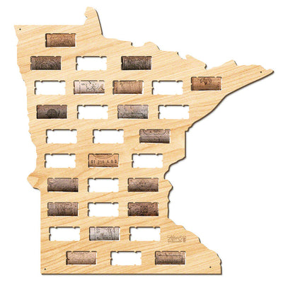 Minnesota Wine Cork Map